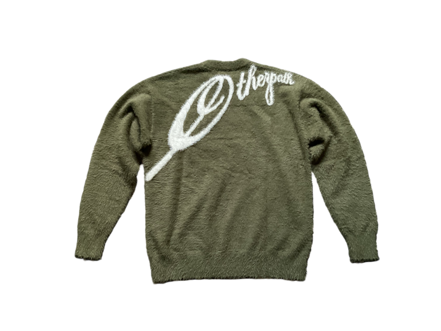 Knit mohair vert militaire