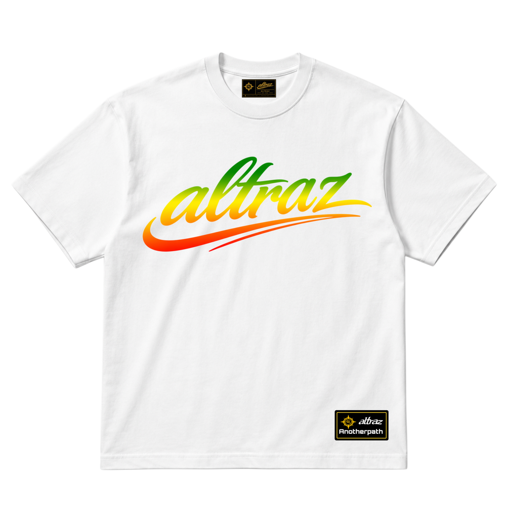 T-shirt blanc rasta